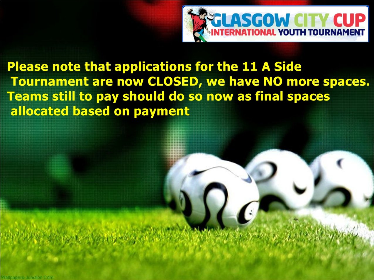 11 A Side Applications - Now Closed